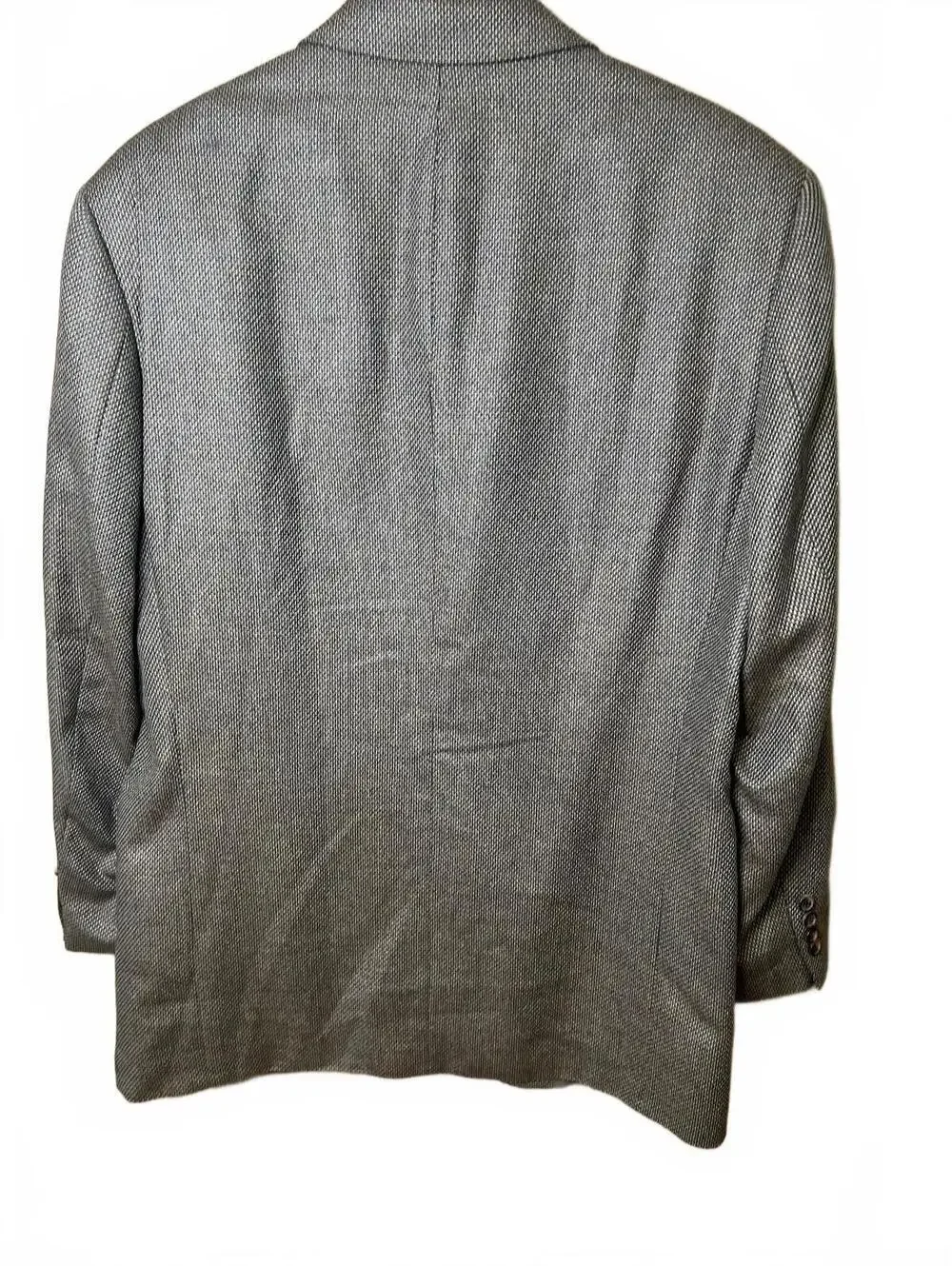 Hugo Boss Einstein Gray Silk Wool Blend Sport Coat Textured Geometric Weave 44R